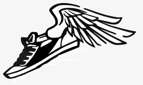 Wings Clipart Track And Field - Running Shoe Clipart, HD Png Download, Free Download