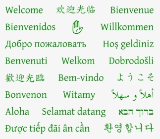 Welcome Sign Many Languages, HD Png Download, Free Download