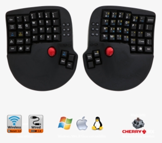 Ergonomic Keyboard With Mouse, HD Png Download, Free Download