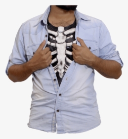 White Ribcage Chest Piece - Cardigan, HD Png Download, Free Download