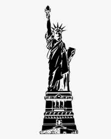 Of Liberty Line Art - Statue Of Liberty Art Png, Transparent Png - kindpng