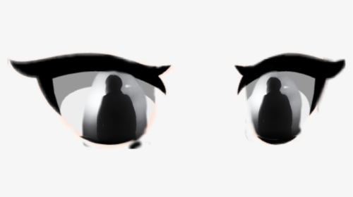 #gacha Eyes #gacha #scared - Silhouette, HD Png Download, Free Download