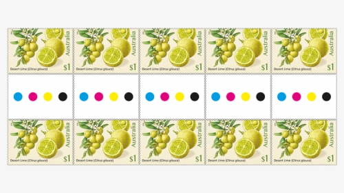 Gutter Strip 10 X $1 Desert Lime Stamps Product Photo - Circle, HD Png Download, Free Download