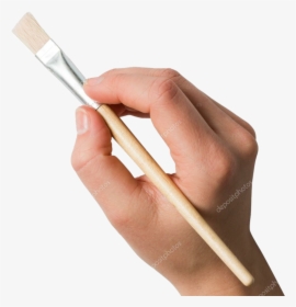#mão #hand #pincel @lucianoballack - Hand With Paint Brush Png, Transparent Png, Free Download