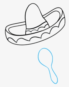 Maracas Drawing Hat Mexican - Cinco De Mayo Drawing, HD Png Download, Free Download