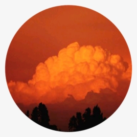 Cloud Silhouettes Orange Aesthetic Aestheticcircle - Orange Aesthetic Png, Transparent Png, Free Download
