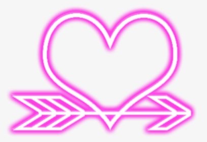 #love #heart #arrow #neon #geometric #overlay #layers - Heart, HD Png Download, Free Download