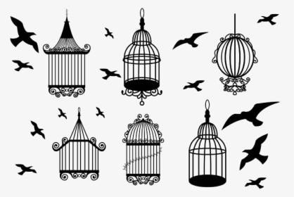 Birdcage Vintage Clothing - Bird Cage Open Vector, HD Png Download, Free Download
