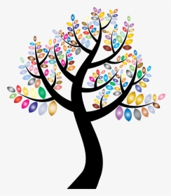 Love Wood Clipart Simple - Transparent Colorful Transparent Background Tree, HD Png Download, Free Download