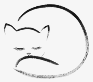 Sleeping Cat Line Drawing, HD Png Download, Free Download