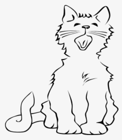 Cat Clipart Black And White Transparent, HD Png Download, Free Download