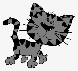 Hd Banner Stock Clipart - Black And Grey Cat Clipart, HD Png Download, Free Download