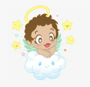 Small With Cloud And - Christening Angel Png, Transparent Png, Free Download