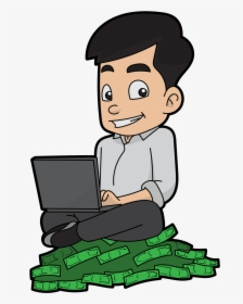 Man Money Cartoon Png, Transparent Png, Free Download