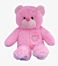 Pink Patch Baby Heartbeat Teddy Bear - Teddy Bear Pink Png, Transparent Png, Free Download