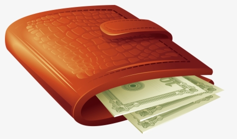 Cartoon Wallet Png - Cartoon Wallet With Money, Transparent Png, Free Download