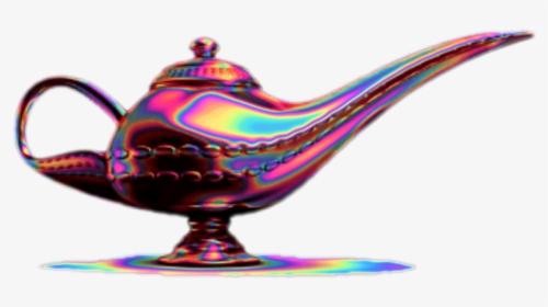 #holo #holographic #lamp #genie #magic #alladin #freetoedit - Holographic Genie Lamp, HD Png Download, Free Download