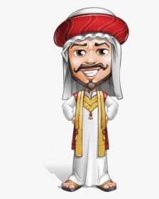 Traditional Arab Man Cartoon Vector Character Aka Saami - Arabic Man Vector Art, HD Png Download, Free Download