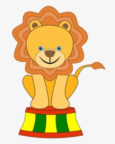 Circus Animal, Clown, Entertainment, Party, Carnival - Circus Lion Animals Vector, HD Png Download, Free Download