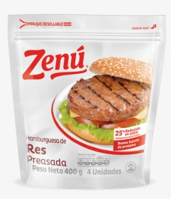 Hamburguesa De Res Preasada - Carne De Hamburguesa Zenu, HD Png Download, Free Download