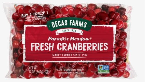 12 Oz Cranberry Bag Nutrition Information - Paradise Meadow Fresh Cranberries, HD Png Download, Free Download