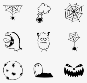 Handmade Halloween Icons - Drawing Halloween Icon, HD Png Download, Free Download