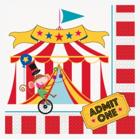 Circus Carnival Napkins - Circus Carnival Cake Topper, HD Png Download, Free Download