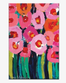 130abg Pink Poppies - Child Art, HD Png Download, Free Download