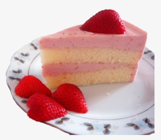 Strawberry Mousse Sponge Cake Recipe, HD Png Download, Free Download