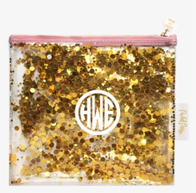 Gold Glitter Pouch - Confetti, HD Png Download, Free Download