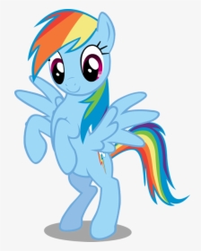 Rainbow Dash Vector Standing Transparent Image - Rainbow Dash My Little Pony Characters, HD Png Download, Free Download