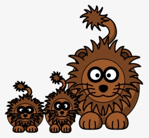 Mom Lion Clip Art Clip Art Vector Clip Art Online Royalty - Cartoon Lion Clipart, HD Png Download, Free Download