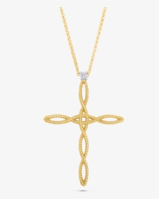Roberto Coin Cross Pendant With Diamonds - Locket, HD Png Download, Free Download