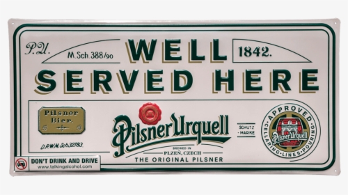 Pilsner Urquell Tin Sign, HD Png Download, Free Download
