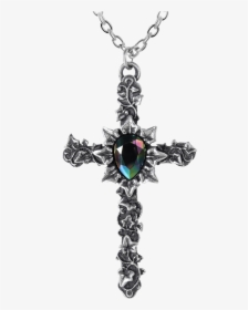 Ivy Cross Necklace - Rainbow Gem Necklace, HD Png Download, Free Download