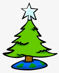 Club Penguin Rewritten Wiki - Small Picture Of Christmas Tree, HD Png Download, Free Download