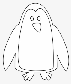 Christmas - Penguin - Clipart - Black - And - White - Cartoon, HD Png Download, Free Download
