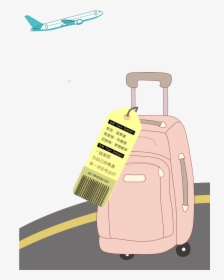 Airplane Suitcase Aircraft Elements Cartoon Free Hq - Cartoon Airplane Bag, HD Png Download, Free Download