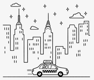 Transparent New York Skyline Silhouette Png - New York City Drawing Easy, Png Download, Free Download