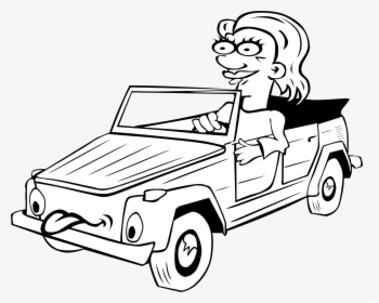 Car With People Drawing, HD Png Download, Free Download