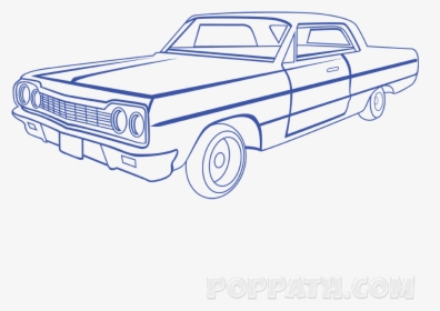 Cars Drawing Muscle Car - Antique Car, HD Png Download, Free Download