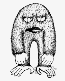 Tired Monster Drawing, HD Png Download, Free Download