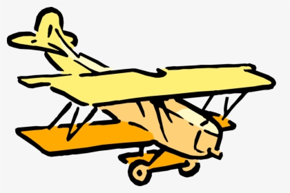 Vector Illustration Of Biplane Fixed-wing Aircraft - Animado Gif Aereo Che Vola, HD Png Download, Free Download