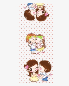February Lovers Love 14 Valentines Young Kiss Clipart, HD Png Download, Free Download