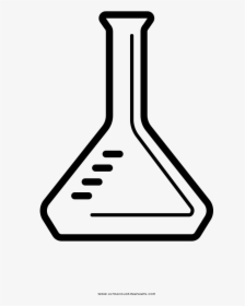 Erlenmeyer Flask Coloring Page - Line Art, HD Png Download, Free Download