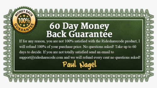 60 Day Money Back Guarantee Png -refund Policy - Circle, Transparent Png, Free Download