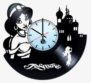 Princess Jasmine Handmade Vinyl Record Wall Clock Fan - Jasmine Birthday Gift, HD Png Download, Free Download