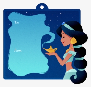Di Holidaytag Jasmine Revised - Disney Princess Gift Tag, HD Png Download, Free Download