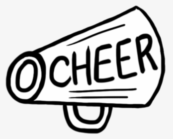 Cheer Megaphone Clipart - Cheerleading Clipart Black And White, HD Png Download, Free Download