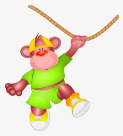 Monkey In Rope Png, Transparent Png, Free Download